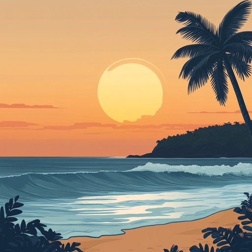 A gentle instrumental track blending smooth reggae rhythms with soothing melodies, capturing the essence of tranquility by the ocean.