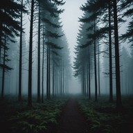 electric guitar echoes, haunting atmosphere