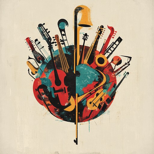 An instrumental composition that fuses rhythms and melodies from around the world to evoke the spirit of rebellion and unity. The track combines driving percussion, resonant strings, and vibrant horns from various cultures, creating an energetic tapestry that reflects the global struggle against oppression.