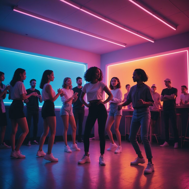Imagine a dance club lit by neon lights, pulsing with vibrant tracks that blend elements of funk and trance to create an unstoppable rhythm. This track will keep your spirit high and feet moving.