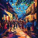 an instrumental blend of salsa rhythms with funky grooves