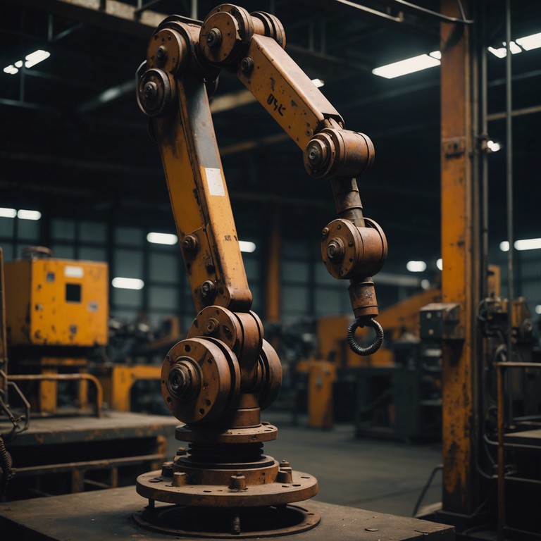 In a desolate, mechanized cityscape, this track embodies the sound of rebellion and resilience against a background of oppressive technological dominance. Metallic textures and industrial rhythms tell a story of survival and defiance in a world overtaken by machines.