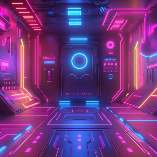 Experience a high energy journey through a neon cyber city with playful synths and beats.