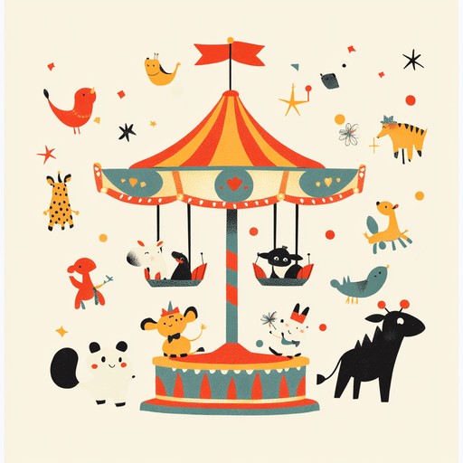 An enchanting nursery rhyme that captures the joyful essence of a carnival with playful melodies and delightful sounds of various animals. The tune is light and engaging, ideal for young children, evoking an atmosphere of fun and merriment. It creates a happy and bright setting that encourages imagination and enjoyment.