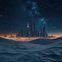 cosmic symphony blending arabian traditional instruments and futuristic technology