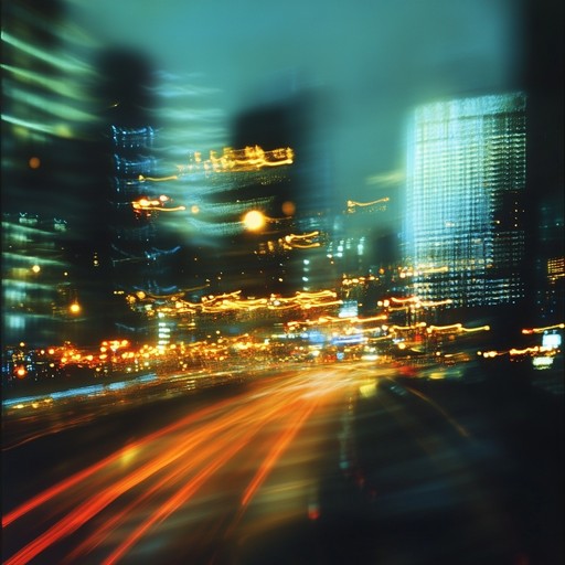 An intense experimental rock piece that fuses electronic elements with heavy guitar riffs and complex rhythms, capturing the essence of a bustling metropolis in disarray.