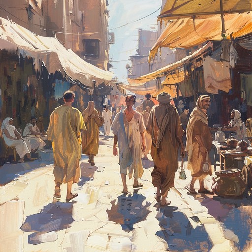 This serene instrumental track combines the soothing melodies and rhythms of middle eastern music, creating a joyful relaxation perfect for unwinding on a bright, sunny day