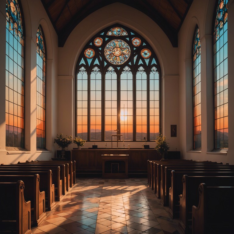 A unique blend where traditional gospel harmonies fuse with immersive synthwave elements to evoke a sense of spiritual awakening. The track highlights deep and resonant organ tones meshed with synthetic arpeggiated melodies to craft a peaceful yet uplifting soundscape