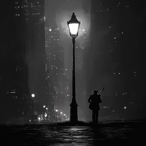 A poignant blend of acoustic guitar's warmth and ethereal synths' chill, highlighting the juxtaposition of human emotion against an urban backdrop filled with isolation and reflection.