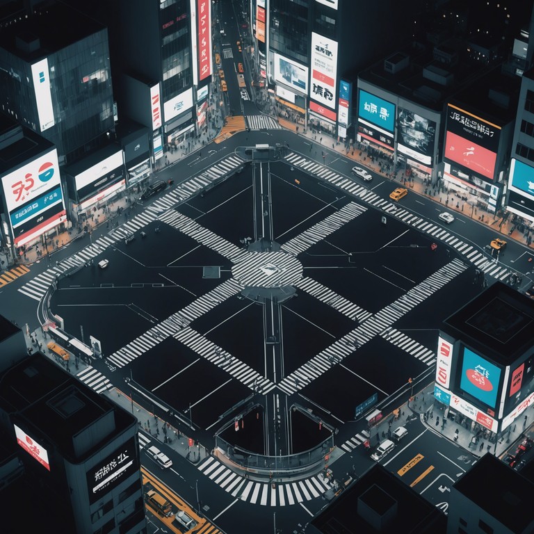Delve into a sonic urban exploration where the eerie soundscape sets the perfect stage for a journey through the haunted corners of shibuya. The music acts as your guide through a path filled with whispers of folklore, enhanced by the ethereal tones of a synthesizer played softly, adding a layer of mystery to your nocturnal adventure.