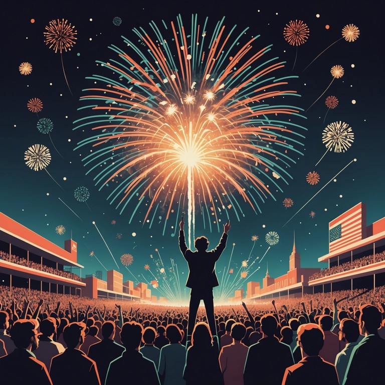 Imagine a scene filled with confetti, bright lights, and jubilant dancers, all moving to the rhythm of this powerful song, celebrating a momentous victory that uplifts and inspires everyone involved.