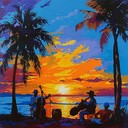 afro cuban dance rhythms with sunset beach vibes.