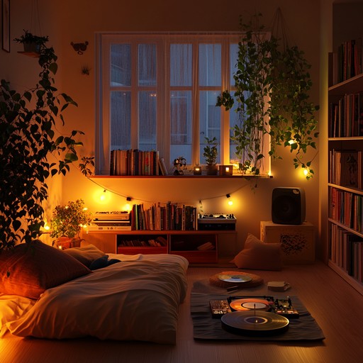 A smooth lo fi hip hop track designed to evoke the serene feeling of a peaceful evening stroll. The music is characterized by mellow beats, calming melodies, and a tranquil ambiance, creating a relaxing atmosphere.